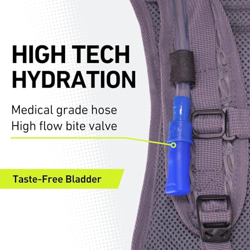VibrelliVibrelli Hydration Backpack & 2L Hydration Bladder - High Flow Bite Valve - Hydration Pack for Cycling, Running, Hiking - color: Black