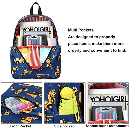 CAMTOP Preschool Backpack for Kids Boys Toddler Backpack Kindergarten School Bookbags (Engineering Navy) - color: Engineering Navy