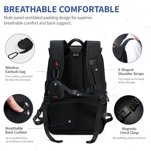 OIWAS Backpack for Work Fit 16'' Notebook, Water-Resistant 24.5L Laptop Backpack with Air Weight System and Magnetic Buckle, TSA-Friendly Business Laptop Backpack for Commuting - style: 24.5l