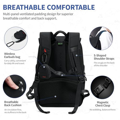 OIWAS Backpack for Work Fit 16'' Notebook, Water-Resistant 24.5L Laptop Backpack with Air Weight System and Magnetic Buckle, TSA-Friendly Business Laptop Backpack for Commuting - style: 24.5l