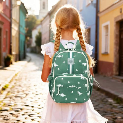 CAMTOP Preschool Backpack for Kids Boys Girls Toddler Backpack Kindergarten School Bookbags for Age 3-8 (Green Dinosaur) - color: Green Dinosaur