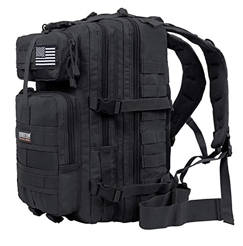 Seibertron Falcon Water Repellent Hiking Camping Backpack Compact Pack Summit Bag (Black 37L) - color: Black 37l(size:11"*11"*19")