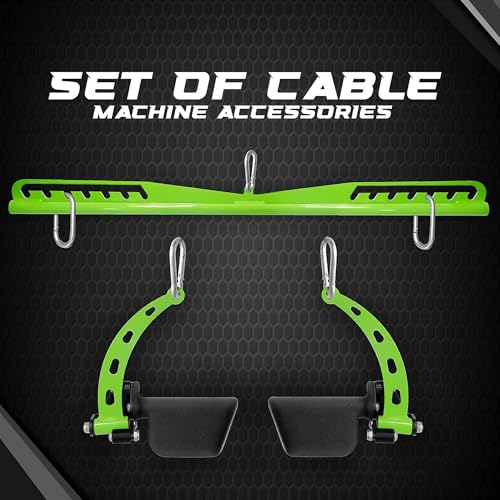 Yes4All Neutral Paddle Grip LAT Pull Down Bar, Range of Motion Spreader Handle Cable Attachments - color: Long Bar - Press Down Attachment