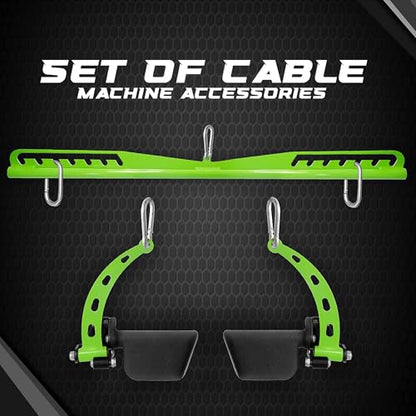 Yes4All Neutral Paddle Grip LAT Pull Down Bar, Range of Motion Spreader Handle Cable Attachments - color: Long Bar - Press Down Attachment