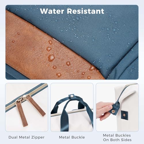 ECOHUB 17" Laptop bag for Women 25L Teacher's Laptop Backpack Work Backpack for Professional Nurse Travel Backpack, Blue - color: Blue