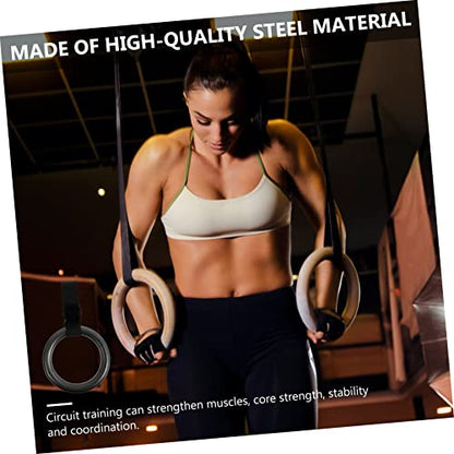balacoo Portable Workout Ring Set Gymnastics Ring Home Gym Equipment Random Color