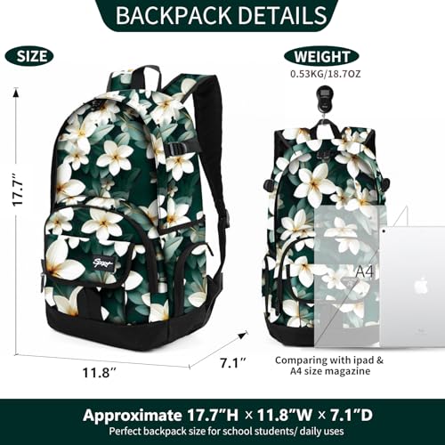 rickyh style School Backpack Travel Bag for Men & Women Lightweight College Back Pack with Laptop Compartmen - color: 04jdhua