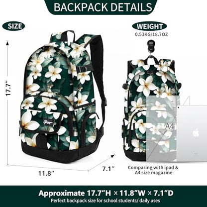 rickyh style School Backpack Travel Bag for Men & Women Lightweight College Back Pack with Laptop Compartmen - color: 04jdhua