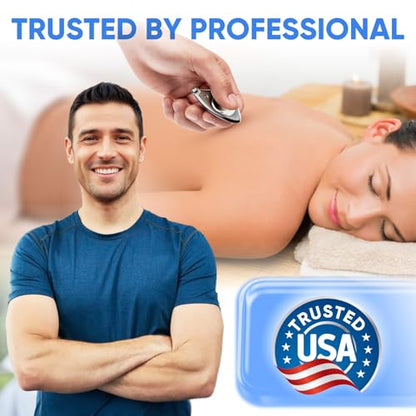 Myofascial Releaser Compact Muscle Scraper Tool – 304 Stainless Steel Portable IASTM & Gua Sha Scraping Instrument with Ergonomic Grip for Manual Bodywork and Massage Techniques - color: Micro Tool