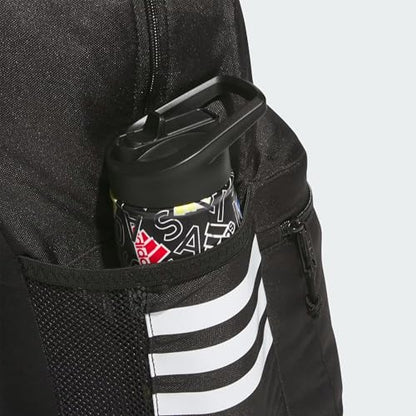 adidas Classic 3-Stripe Backpack for Laptop, School and Travel, 28L - color: Black/5.0