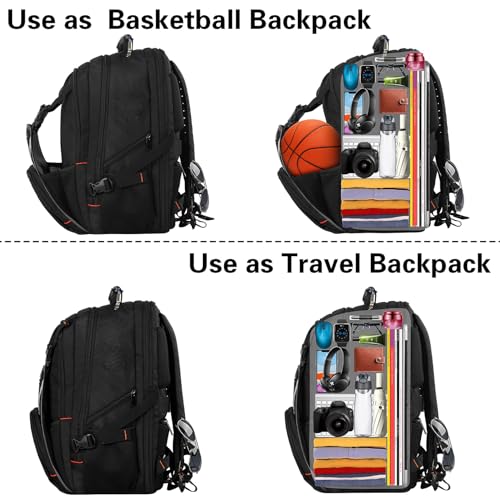 Jiefeike Travel Laptop Backpack, Extra Large Bookbag for Men Women,Basketball Backpack RFID Anti Theft TSA Approved College Student Waterproof Bag Fits 17 Inch Computer Notebook
