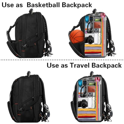 Jiefeike Travel Laptop Backpack, Extra Large Bookbag for Men Women,Basketball Backpack RFID Anti Theft TSA Approved College Student Waterproof Bag Fits 17 Inch Computer Notebook
