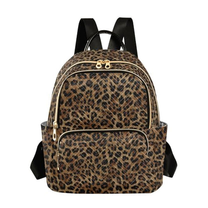 ALAZA Mini Backpack Purse for Women Lightweight Girls Small Size Cheetah Leopard Print Animal School Teens College Traveling - color: Cheetah Leopard Print Animal, size: Small