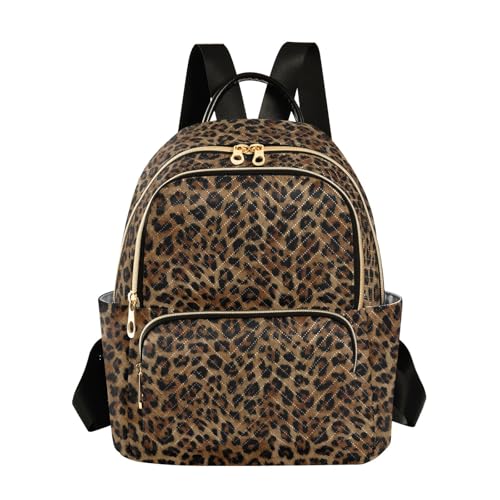 ALAZA Mini Backpack Purse for Women Lightweight Girls Small Size Cheetah Leopard Print Animal School Teens College Traveling - color: Cheetah Leopard Print Animal, size: Small
