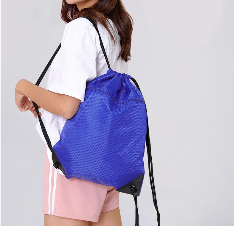Drawstring Backpack Bag, Waterproof Draw String Back Sack with Zip Pocket, Gym Drawstring Bags Swim Bag for Men Women, Pack of 2, White - color: White, style: Backpack a