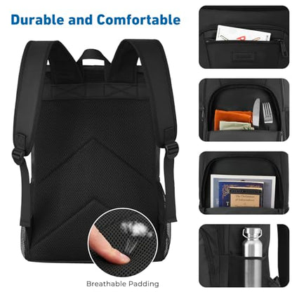 Cooler Backpack, Insulated Backpack Cooler Leakproof Waterproof Large Capacity Cooler Bag for Men Women Picnic Beach - color: Black