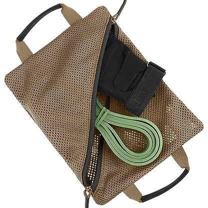 PETAC GEAR Tactical Storage Mesh Pouch Set,Insert Modular Utility Admin Pockets,Travel Organizer EDC Bag - color: Coyote Brown-BK