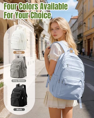 weradar School Backpack For Women Men, Lightweight Casual Daypack College Backpacks, Aesthetic Students Bookbag, Backpack With Lots Of Pockets,Cute High School Bag For Boys Girls(Blue) - color: Blue