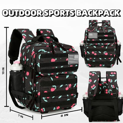 9L Mini Tactical Backpack for Men and Women Tactical Backpack Small for Hiking Small Tactical Bag Fitness Pack - color: Cherry