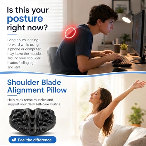 Shoulder Blade & Trapezius Trigger Point Massager, Back Stretcher | 22 Reflexology Massage Points，Scapula Correction，Relieve muscle stiffness，Shiatsu Therapy，High-density foam