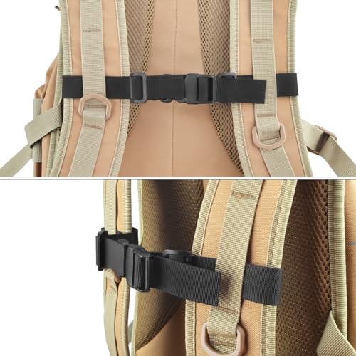 TRIWONDER Backpack Chest Strap Adjustable Sternum Strap Chest Belt Molle with Quick Release Buckle for Tactical Pack - color: Black - 4 Pack