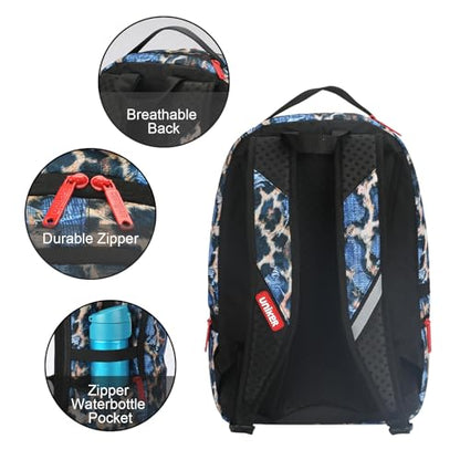 Graffiti Backpack, Designer Laptop Backpack for 15.6 Inch Work,Water Resistant Backpack Computer Bag, DenimSkull - color: Denimskull