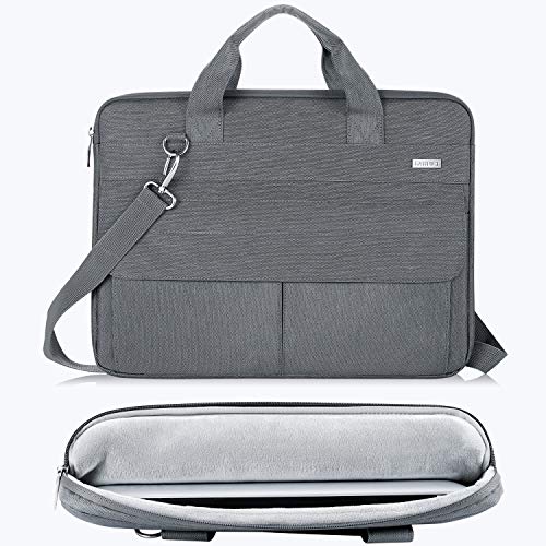 LANDICI Laptop Bag Case 13 14 inch with Shoulder Strap, Slim Waterproof Computer Sleeve Cover Compatible with MacBook Air 13/13.6 M1 M2 M3 M4, MacBook Pro 13/14, Chromebook 14, Grey - color: Grey, size: 13-13.5 Inch