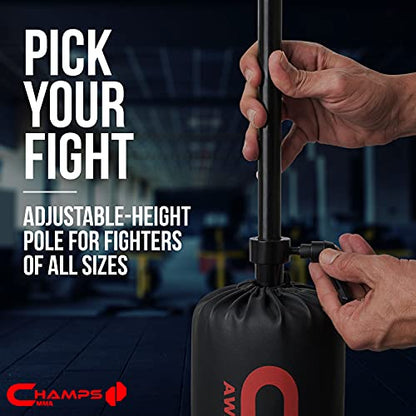Cobra Reflex Bag - Advanced Reflex Punching Bag for Adults - Ultra-Fast Bounceback to Increase Speed, Reflexes, and Stamina - Adjustable-Height Boxing Bag with Stand and Secure Suction Cups