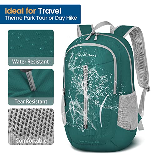 ZOMAKE Ultra Lightweight Packable Backpack 25L, Foldable Hiking Backpacks Water Resistant Small Folding Daypack for Travel(Army Green-NEW) - color: Army Green-a