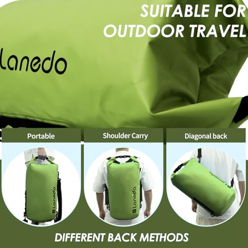 20L/30L Dry Bag Large Waterproof Bag Roll-Top Heavy Duty Fishing Duffel Bag with Durable Straps for Kayaking Paddle boarding Boating Rafting Fishing - color: Green, size: 20L