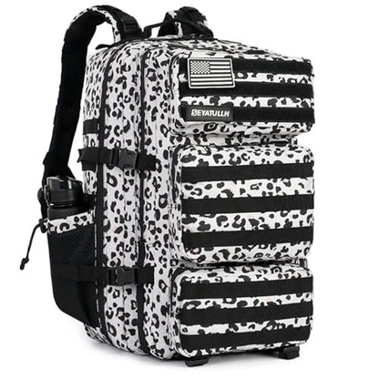 Military Tactical Backpack 55L for Men & Women Bug Out Bag Assault pack Molle Daypack Hiking Trekking Rucksack (Leopard print color) - color: Leopard Print Color