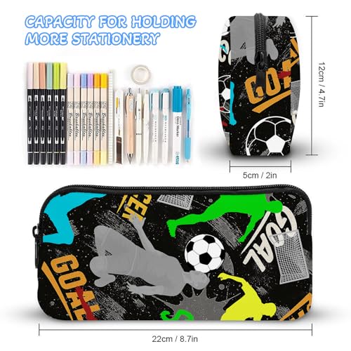 Soccer Theme Backpack Set for Kids,School Bookbag with Lunch Box and Pencil Pouch Bag(Soccer-2) - color: Soccer-2