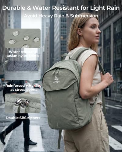 Travel Backpack for Women & Men, Water Resistant 15.6 Inch Laptop Backpack, Lightweight School Bag, Casual Daypack for Commute, College, Travel & Daily Use (Green) - color: Green