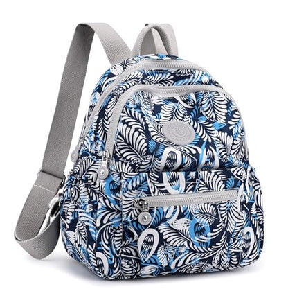 Pealwel Mini Backpack Purse for Women,Small Nylon backpacks for Ladies Backpacks Women Anti Theft Travel Bag (Flower Flower) - color: Flower Flower