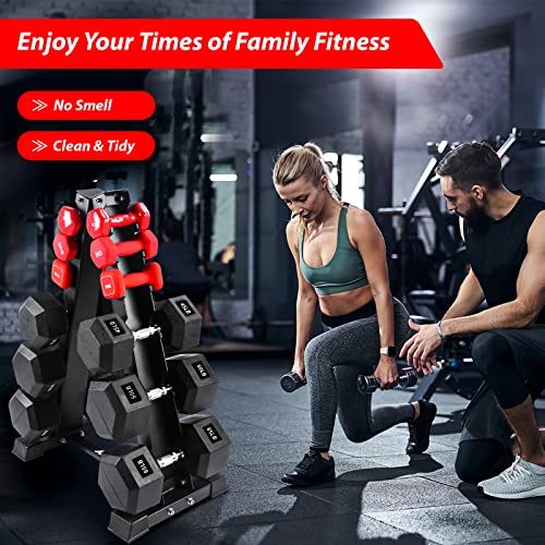 Dumbbell Rack Stand Only, Weight Rack for Dumbbells Compact A-Frame Home Gym Space Saver, 480/800 LBS Weight Capacity - style: 6 Tier - 800LBS