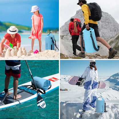 20L/30L Dry Bag Large Waterproof Bag Roll-Top Heavy Duty Fishing Duffel Bag with Durable Straps for Kayaking Paddle boarding Boating Rafting Fishing - color: Blue, size: 20L