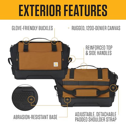 Carhartt Mens Station Tool Bag W/Adjustable Shoulder Straps, Durable, Water-Resistant Tool Organizer, Large Tool Bag - style: Large Tool Bag