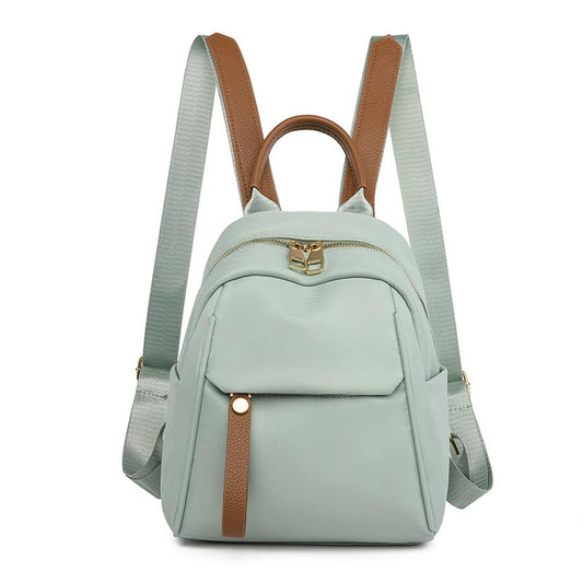 Lightweight Small Backpack for Women, Mini Casual Daypack Backpack, Water-Resistant Oxford Fabric, Fits iPad Mini/Phone/Wallet/Sunglasses, Purse for College Travel Outdoor Daily Multi-Pocket - color: Green