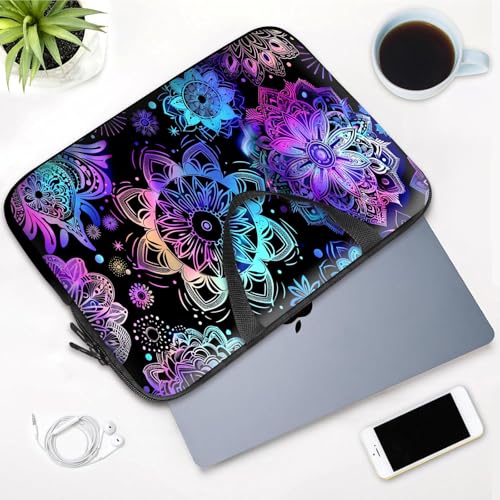 14 15 15.4 15.6 inch Laptop Handle Bag Computer Bag, Pouch Holder Notebook Sleeve Cover Soft Case Compatible for Dell,Lenovo,Toshiba HP, Asus Notebook-Mandala - color: Mandala