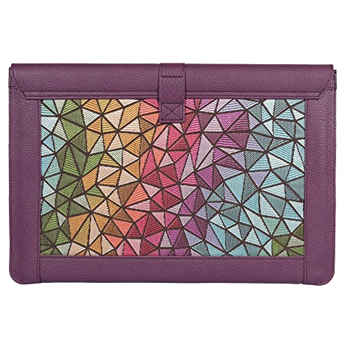 LONDO Leather Sleeve Compatible with MacBook Pro 16 & MacBook Pro 15 Inch (M5, M4, M3, M2, M1, Pro, Max), Premium Top Grain Leather Laptop Bag, 2020 to 2026 Models - color: Purple, size: 15-16 inches