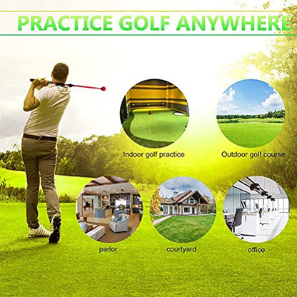 Golf Swing Trainer,Portable Collapsible Trainer, Improve Swing Posture,Folding Posture Corrector Aid Posture Correction Swing Stretchable Stick with Wide Angle, Golf Grip Swing Trainer aid (A) ﻿