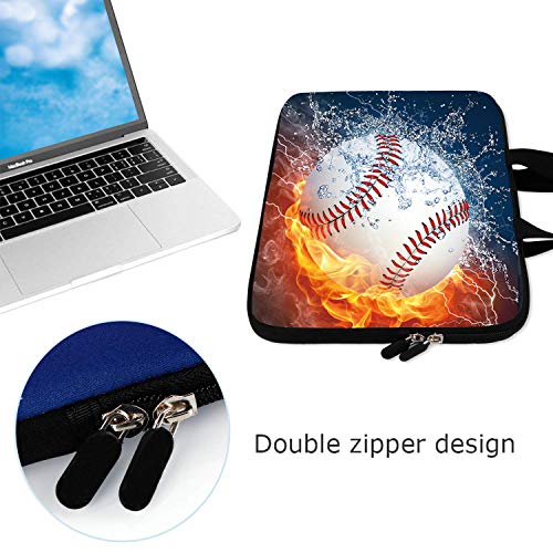 AMARY14 15 15.4 15.6 inch Laptop Handle Bag Computer Protect Case Pouch Holder Notebook Sleeve Neoprene Cover (baseball) - color: Baseball