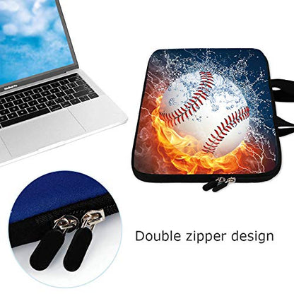AMARY14 15 15.4 15.6 inch Laptop Handle Bag Computer Protect Case Pouch Holder Notebook Sleeve Neoprene Cover (baseball) - color: Baseball