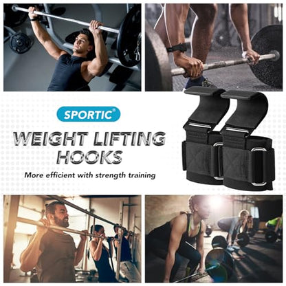 Pull Up Bar for Doorway, Upgrade Chin up Bar for Doorway Without Screws, Weight Lifting Hooks Pair Weightlifting Hooks Heavy Duty,