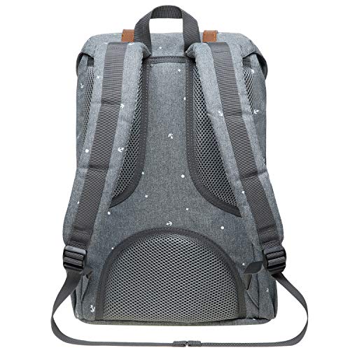 KAUKKO Laptop Outdoor Backpack Traveling Daypack Hiking Rucksack Large Capacity Bag Fits 15.6"(5-13-GREY) - color: Ep13-grey