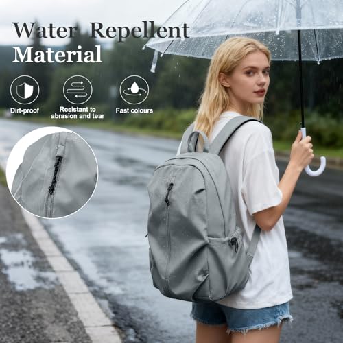 weradar School Backpack For Women Men,Waterproof College Backpack,High School Bookbag,Lightweight Casual Daypack Travel Backpack,Carry On Bag for Office/Teacher/Work(Grayish Blue) - color: A4-blue