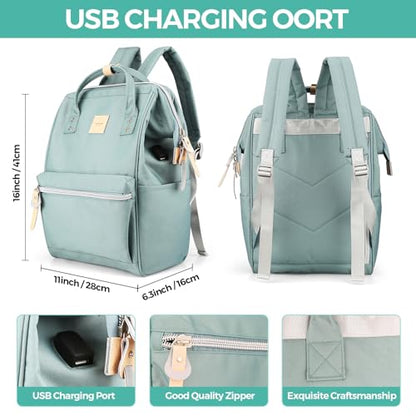 Himawari Laptop Backpack for Women & Men - Travel Backpack With USB Charging Port, Water Resistant, College & School Bag