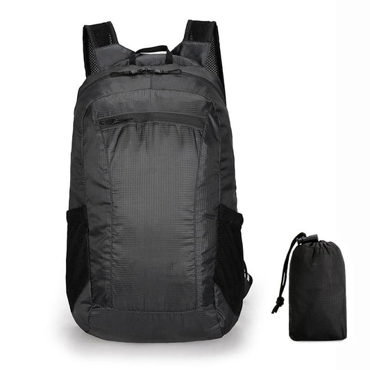 Foldable Daypack, Small Backpack, Hiking Backpack Daypack, Lightweight Waterproof Travel Packable Rucksack for Men and Women - color: Black