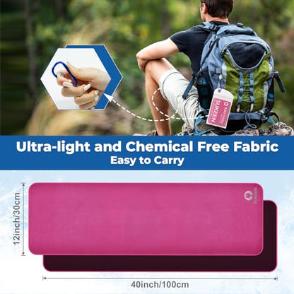 Sukeen 10 Pack Cooling Towels (40"x12"), Neck and Face, Microfiber Cool Towel, Soft Breathable Chilly Towel for Yoga, Golf, Gym, Camping, Running, Workout & More Activities - color: Lake Blue+dark Grey+pale Green+pink+black+blue+green+light Purple+dark Bl