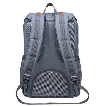 KAUKKO Laptop Outdoor Backpack Traveling Daypack Hiking Rucksack Large Capacity Bag Fits 15.6"(5-7-Grey(2PC)-NEW) - color: 5-7-grey(2pc)-new